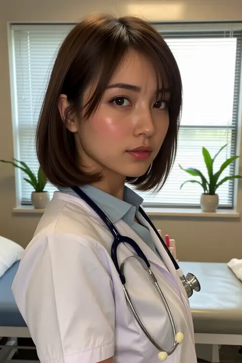 女医に検診で跨られた